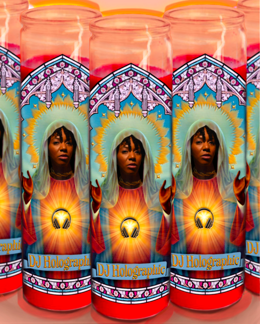 DJ Holographic Heaven Prayer Candle