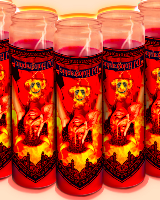 DJ Holographic Hell Prayer Candle